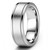 Satin Platinum Wedding Band With Milgrain for Men and Women