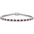 3 Carat Diamond and Red Ruby Tennis Eternity Bracelet