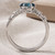 Fancy-Blue Diamond Nature-Inspired Floral Engagement Ring Side