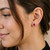 Natural Red Ruby Stud Earrings On Model
