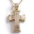 Mens Diamond Cross Pendant Massive Necklace 14k Yellow Gold