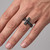 1ct Black Diamond Sideways Cross Ring 14k Black Gold On Hand