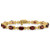Oval Red Garnet 14k Yellow Gold X-link Bracelet January Birthstone