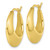 Polished 14k Yellow Gold Hoop Earrings Knife-Edge Design Angle