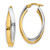 Polished 14k Two-Tone Gold Puffed Hoop Earrings