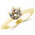 Brown Diamond Solitaire Engagement Ring Yellow Gold