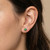 Green Tsavorite Garnet Stud Earrings 14k Yellow Gold On Model