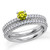 Matching Yellow Diamond Engagement Wedding Ring Set 