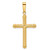 Textured Tube 14k Yellow Gold Cross Pendant