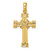 Polished Cross Pendant Solid 14k Yellow Gold Necklace