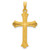 Pure 24k Gold Textured Cross Pendant Necklace