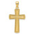 Beaded Cross Pendant Solid 14k Yellow Gold