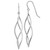 Long Twisted 14k White Gold Dangle Earrings