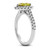 2 Carat Pear-Cut Yellow Diamond Engagement Ring Halo Design Side
