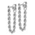 Rope Chain 14k White Gold Dangle Post Earrings Angle