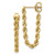 Rope Chain 14k Yellow Gold Dangle Post Earrings