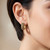 Fancy Brown Diamond Pave-Set Hoop Earrings 14k Yellow Gold On Model