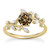 Fancy-Brown Diamond Floral Nature Engagement Ring 18k Gold