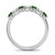 7-Stone Fancy Green and White Diamond Anniversary / Wedding Ring Side