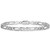 Men's 4mm Figaro Link Bracelet Polished 14k White Gold