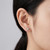 1/2 Carat Lab Grown Diamond Stud Earrings 14k White Gold On Model