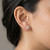 1 Carat Lab Grown Diamond Stud Earrings 14k White Gold On Model