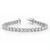 Large Lab Grown Diamond Tennis Bracelet 14k White Gold