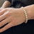 S-Link 10 Carat Lab Grown Diamond Tennis Bracelet 14k Yellow Gold On Hand
