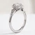 Lab Grown Diamond Floral Halo Engagement Ring Side