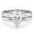 Lab Grown Pear Diamond Engagement Wedding Ring Set