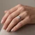 1 Carat Lab Grown and Natural Diamond Halo Engagement Ring On Hand