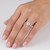 1 Carat Lab Grown and Natural Diamond Floral Engagement Ring On Hand