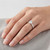 1 Carat Lab Grown Diamond Tapered Solitaire Engagement Ring On Model