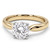 1 Carat Lab Grown Diamond Tapered Solitaire Engagement Ring 14k Yellow Gold