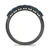 7-Stone Blue Diamond Anniversary Wedding Ring 14k Black Gold Side