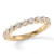 Lab Grown Diamond Anniversary Ring Shared Prong 14k Yellow Gold Wedding Band