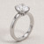 Oval Lab Grown Diamond Solitaire Engagement Ring Side
