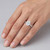 Oval Lab Grown Diamond Engagement Ring On Hand