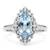 Marquise Cut Aquamarine Diamond Vintage Engagement Ring