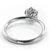 Lab Grown Diamond Flower Solitaire Engagement Ring With Petals Side