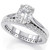 Oval Diamond Solitaire Engagement and Eternity Wedding Ring Set