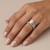 Oval Diamond Solitaire Engagement and Eternity Wedding Ring Set On Hand