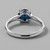 Fancy-Blue Diamond Solitaire Engagement Ring Split Design Angle