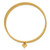 Textured 14k Yellow Gold 7-Strand Slip-On Bangle Bracelet Side