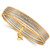 Textured 14k Tri-Color Gold 7-Strand Slip-On Bangle Bracelet
