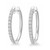 1 Carat Fine Diamond Hoop Earrings 14k White Gold