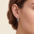 Fancy Black Diamond Hoop Earrings 14k White Gold On Model