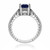 Natural Blue Sapphire and Diamond Vintage Style Engagement Ring Side