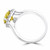 Fancy Canary Yellow Diamond Halo Engagement Ring Split Band Design Side