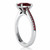 Marquise Cut Red Ruby Solitaire Engagement Ring Side